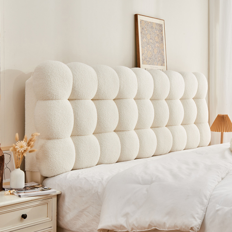Headboard Cushion Backrest Tatami - Snowball-Auto-adesivo Anti-Colisão Travesseiro, Almofada Macia, Esponja