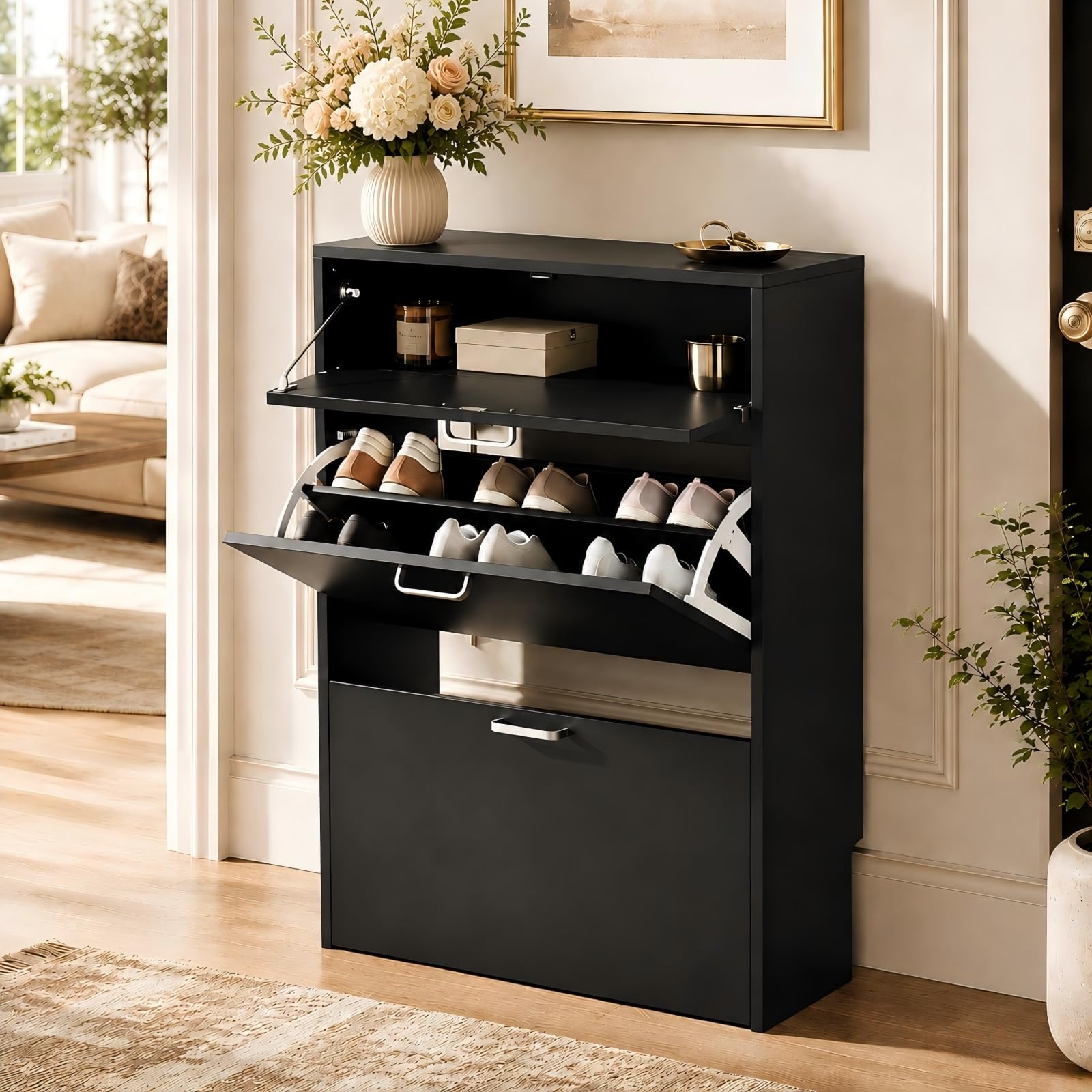 Armário para guardar sapatos,  - Shoe Rack Cabinet Narrow Entryway avaliação e preço