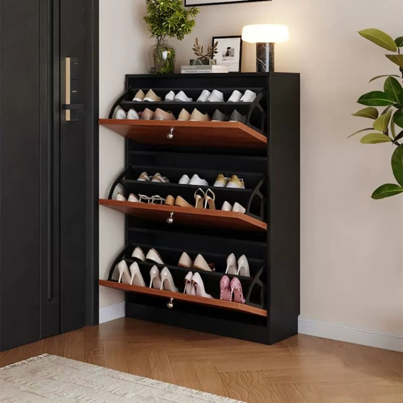 Armário de Sapatos Preto Peque - Shoe Rack Cabinet Narrow Entryway avaliação e preço