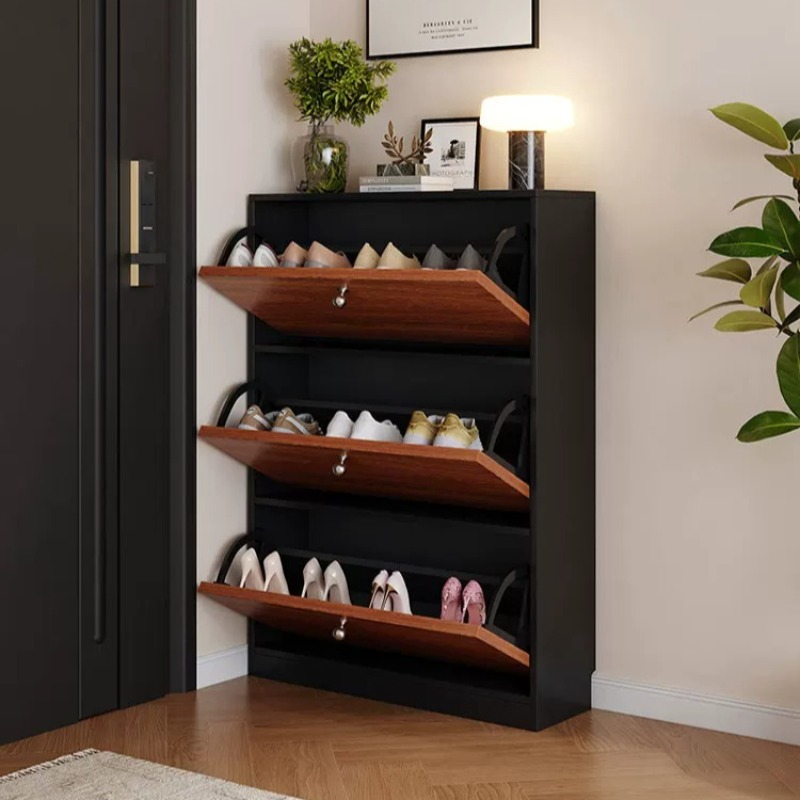 Armário de Sapatos Preto Peque - Shoe Rack Cabinet Narrow Entryway avaliação e preço