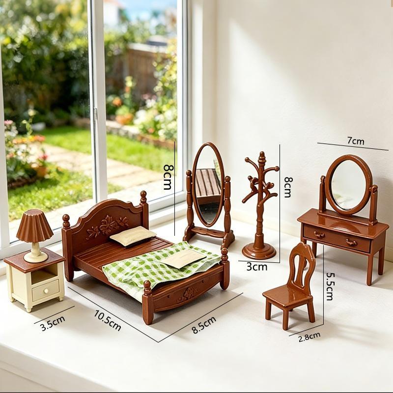 Nova casa de bonecas com mobil - Bedroom Furniture avaliação e preço