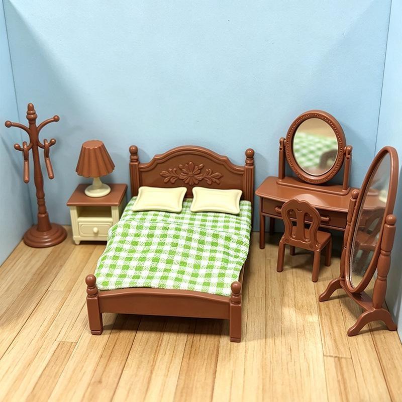 Nova casa de bonecas com mobil - Bedroom Furniture avaliação e preço