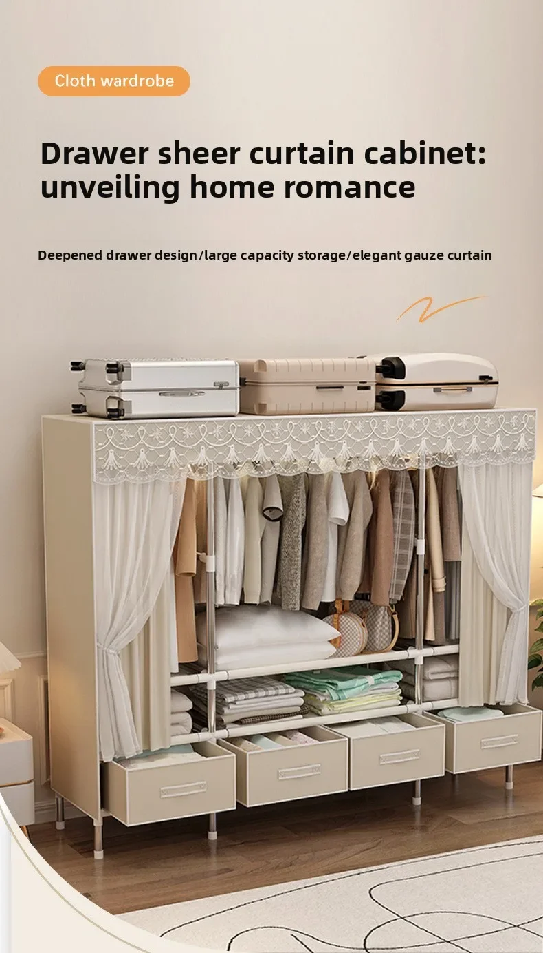 Armário portátil com capa, est - Wardrobe Closet Portable Fabric Cover avaliação e preço