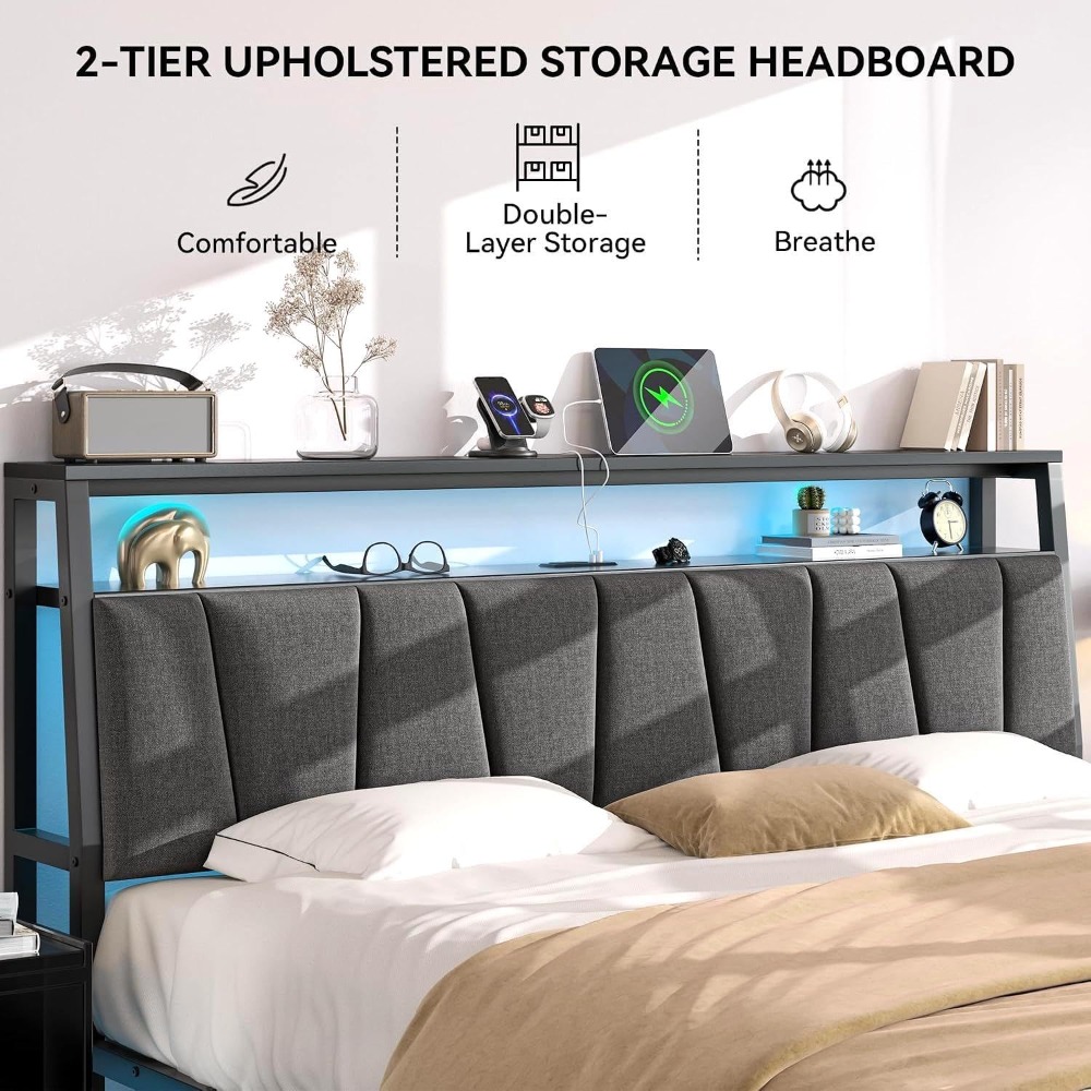 Estrutura de Cama King Size co - King Size Bed Frame With Storage Drawers avaliação e preço
