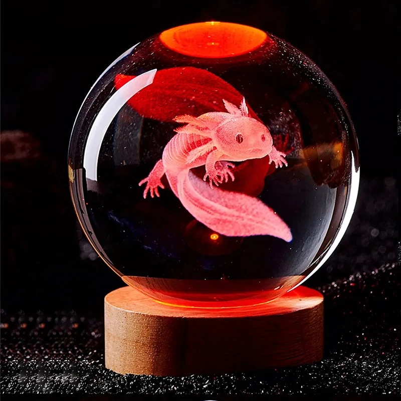 D2 3d axolotl lâmpada gravada  - Floating Nightstand With Led Light avaliação e preço