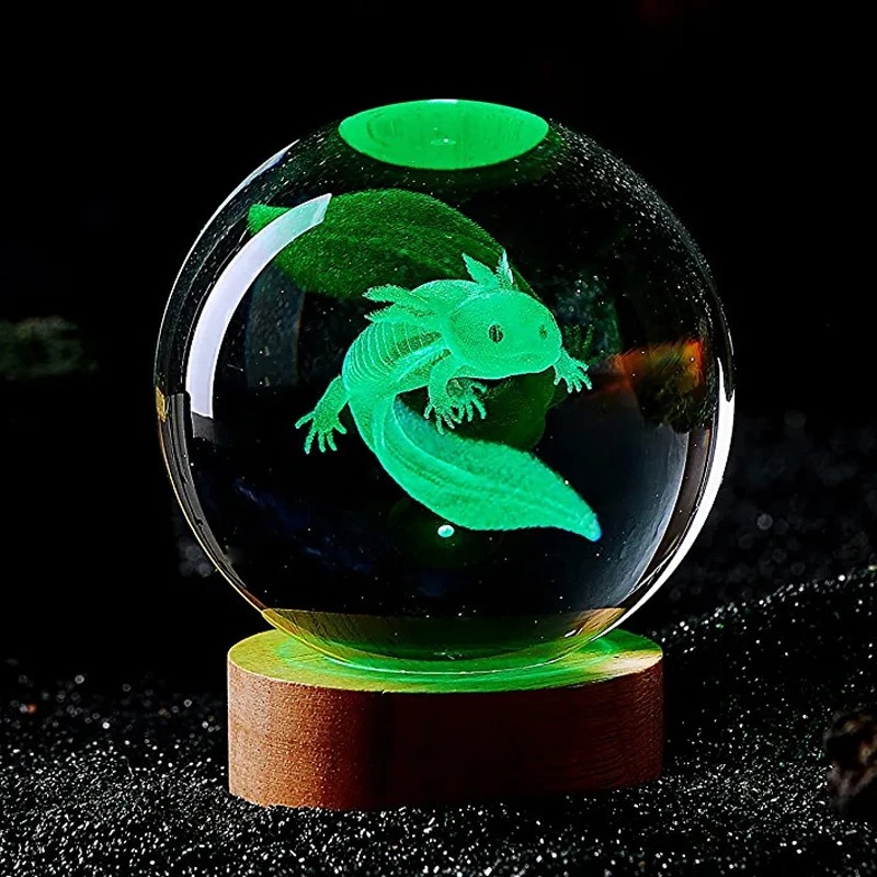 D2 3d axolotl lâmpada gravada  - Floating Nightstand With Led Light avaliação e preço