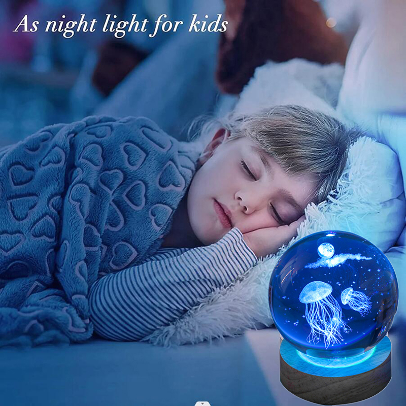 Medusa 3d laser gravada bola d - Floating Nightstand With Led Light avaliação e preço