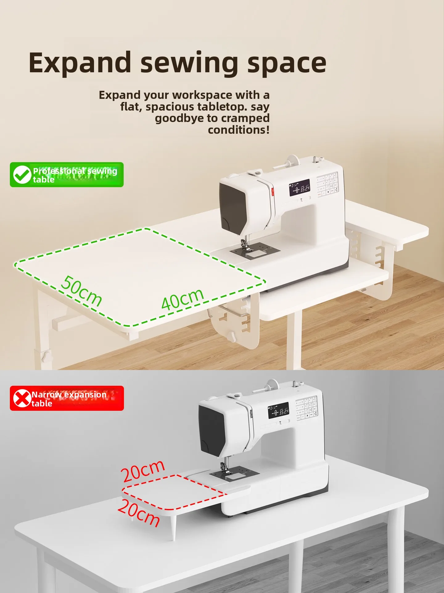 Mesa de Costura Ajustável para - Tables avaliação e preço