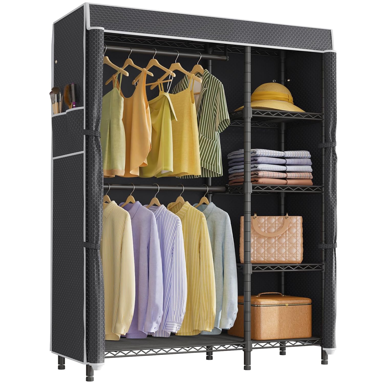 Guarda-roupa portátil, resiste - Wardrobe Closet Portable Fabric Cover avaliação e preço