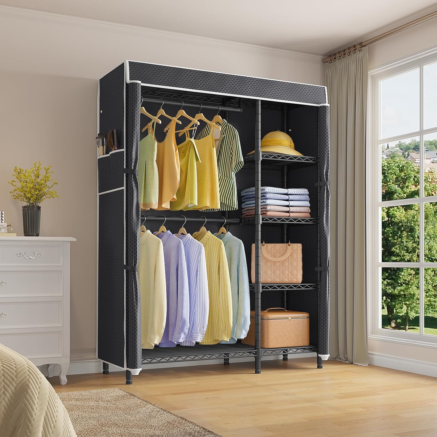 Guarda-roupa portátil, resiste - Wardrobe Closet Portable Fabric Cover avaliação e preço