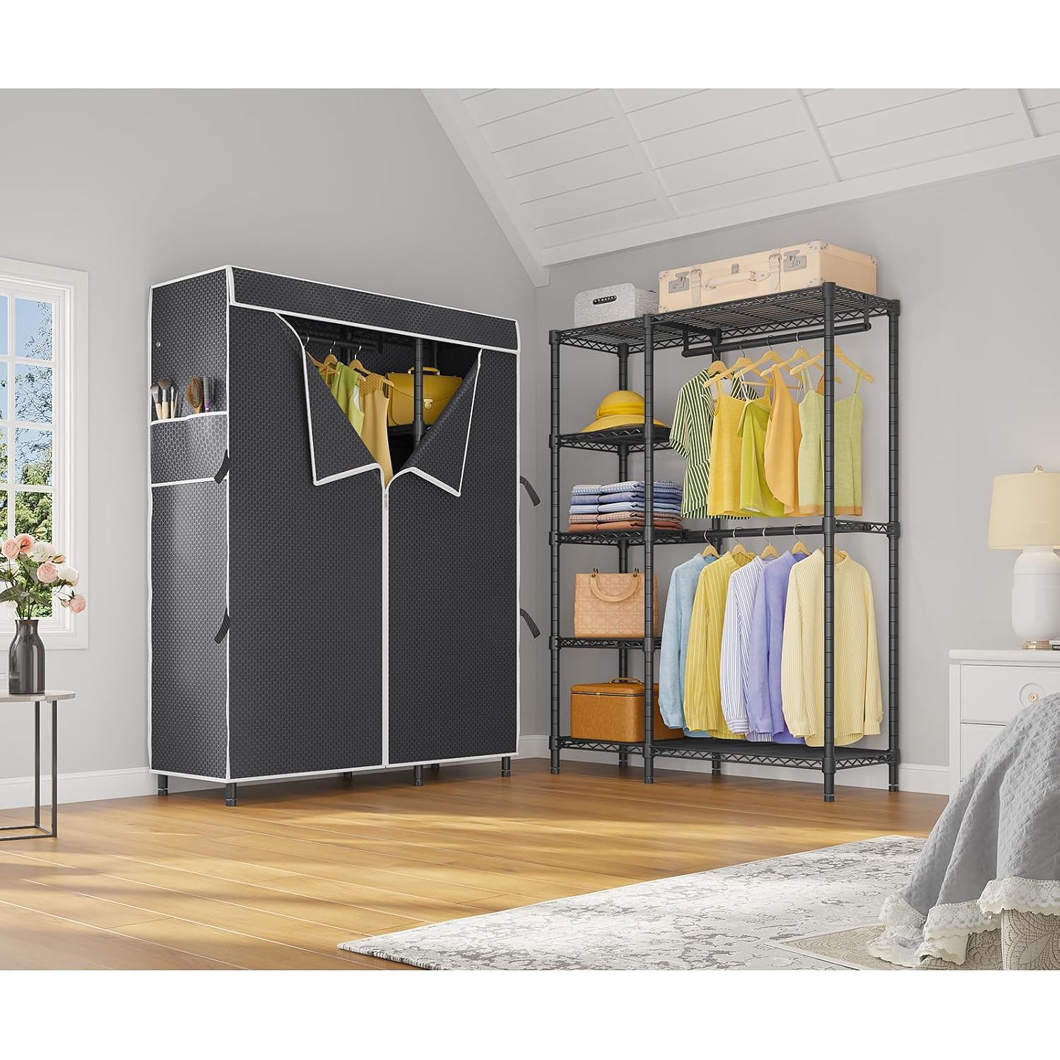 Guarda-roupa portátil, resiste - Wardrobe Closet Portable Fabric Cover avaliação e preço