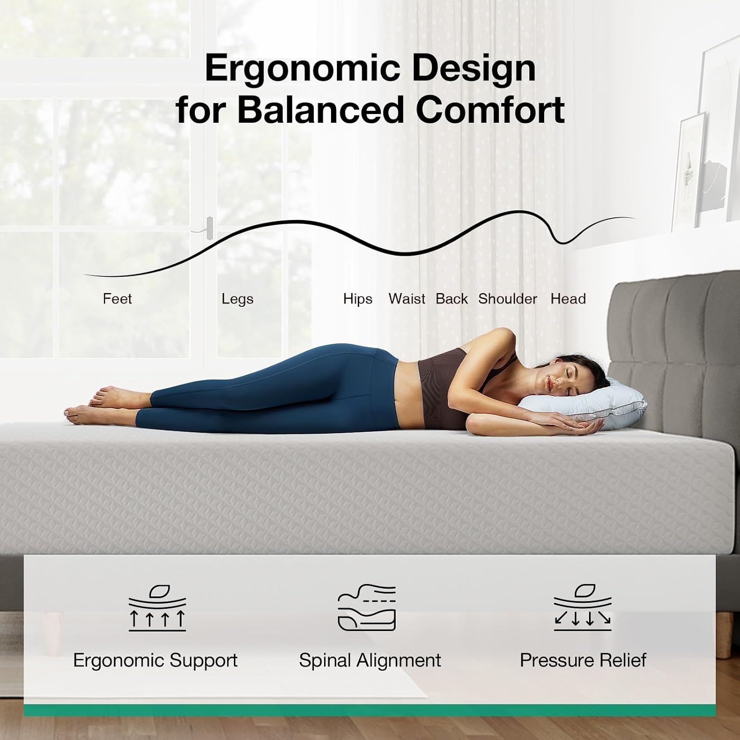 Colchão de espuma viscoelástic - Memory Foam Mattress In A Box Queen avaliação e preço