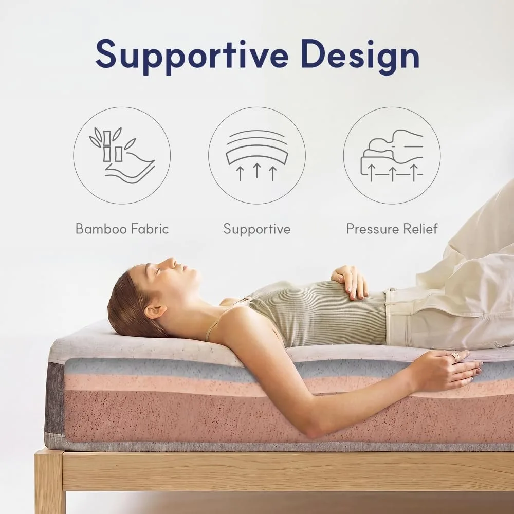 Colchão de espuma viscoelástic - Memory Foam Mattress In A Box Queen avaliação e preço
