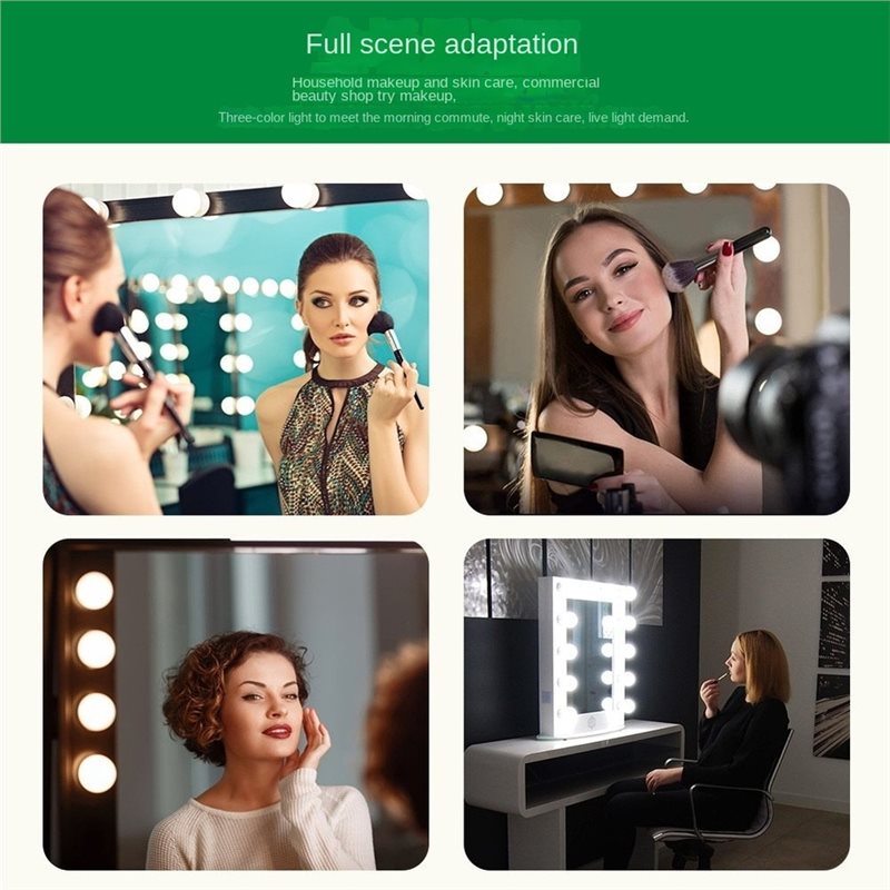 Luminária de LED recarregável  - Dressing Table Vanity With Lighted Mirror avaliação e preço