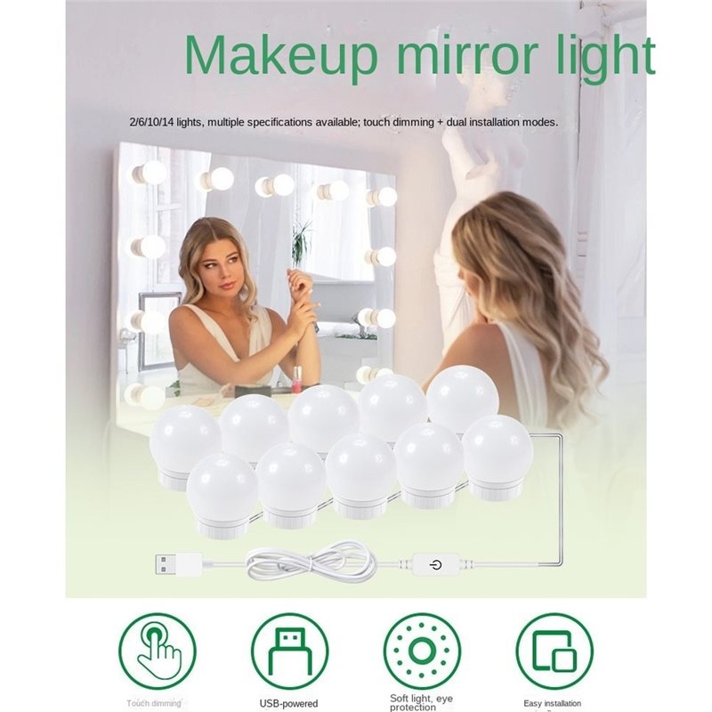 Luminária de LED recarregável  - Dressing Table Vanity With Lighted Mirror avaliação e preço