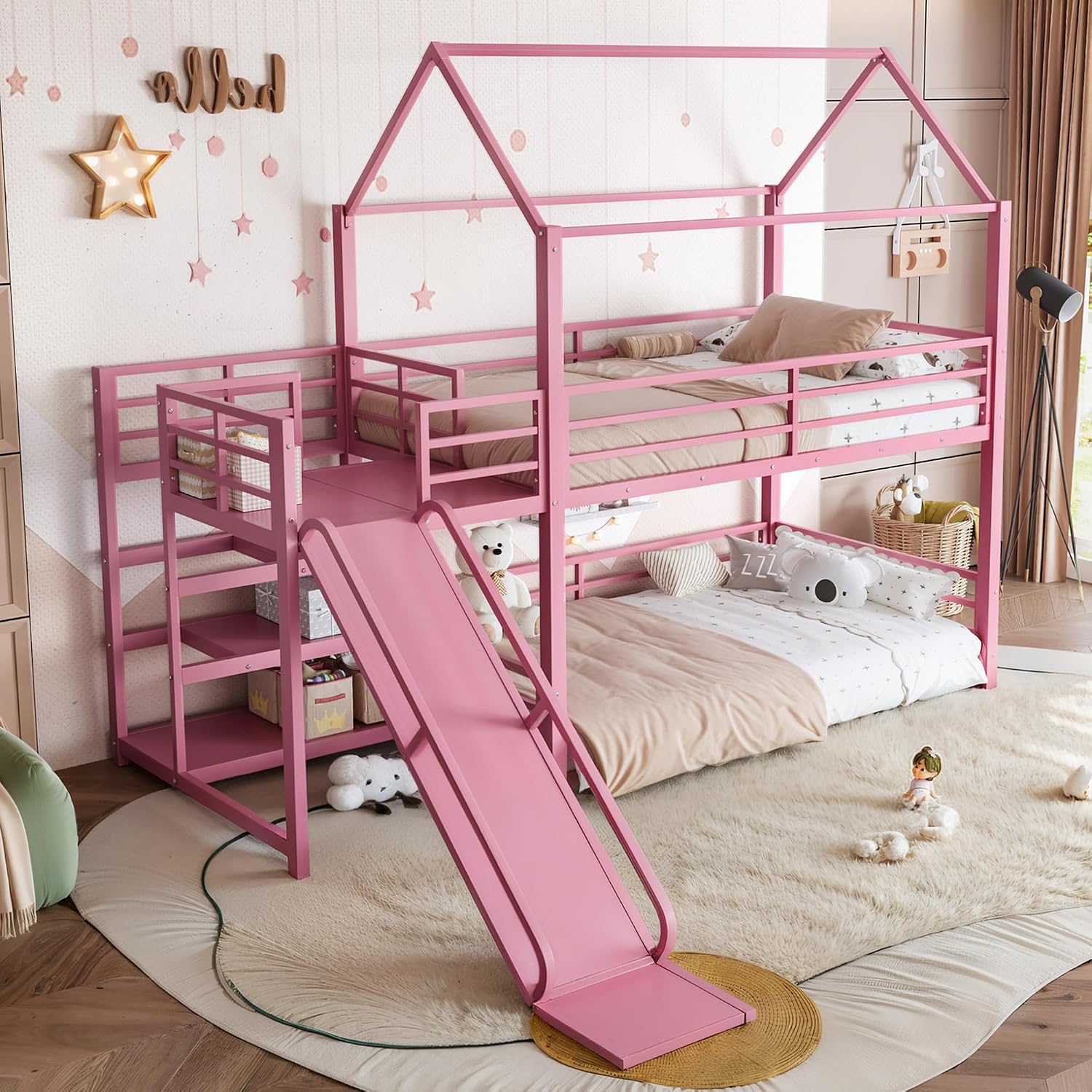 Beliche com escorregador e esc - Bunk Bed With Stairs And Slide avaliação e preço